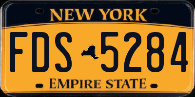 NY license plate FDS5284