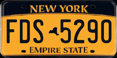 NY license plate FDS5290
