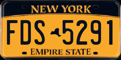NY license plate FDS5291