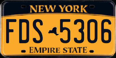 NY license plate FDS5306