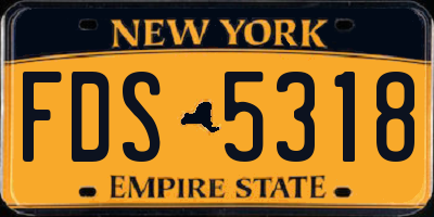 NY license plate FDS5318