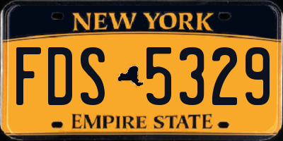 NY license plate FDS5329
