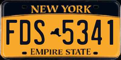 NY license plate FDS5341