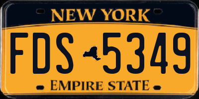 NY license plate FDS5349