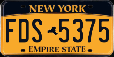 NY license plate FDS5375