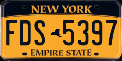 NY license plate FDS5397