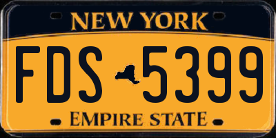 NY license plate FDS5399