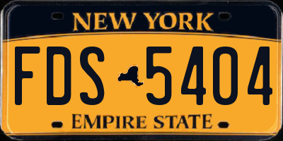 NY license plate FDS5404