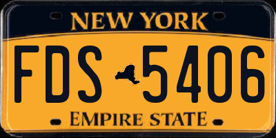 NY license plate FDS5406