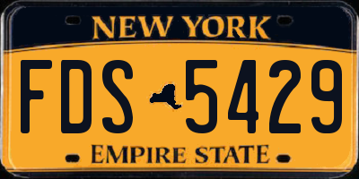 NY license plate FDS5429