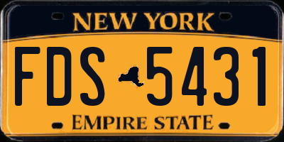 NY license plate FDS5431