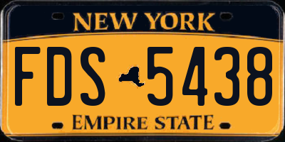 NY license plate FDS5438
