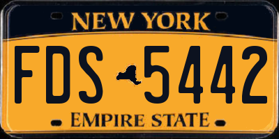 NY license plate FDS5442