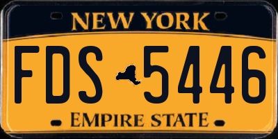 NY license plate FDS5446