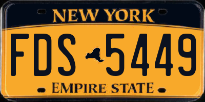 NY license plate FDS5449