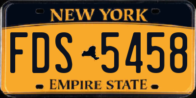NY license plate FDS5458