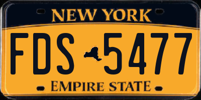 NY license plate FDS5477