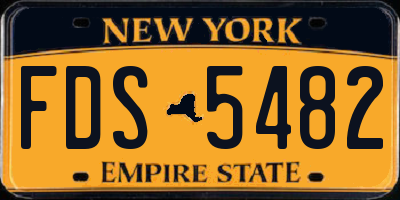 NY license plate FDS5482