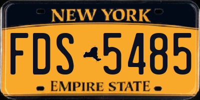 NY license plate FDS5485