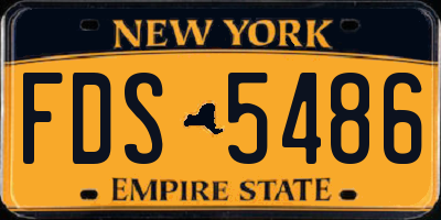 NY license plate FDS5486