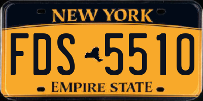 NY license plate FDS5510