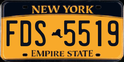NY license plate FDS5519
