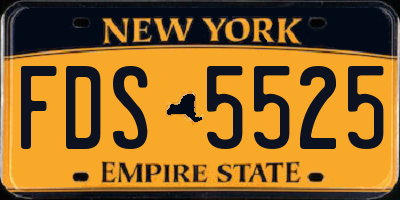 NY license plate FDS5525