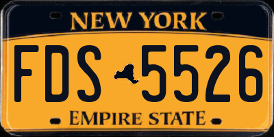 NY license plate FDS5526