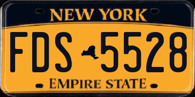 NY license plate FDS5528