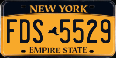 NY license plate FDS5529