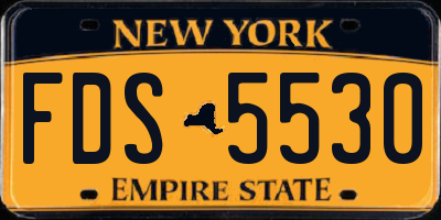 NY license plate FDS5530