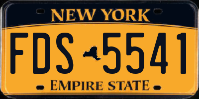 NY license plate FDS5541