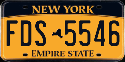 NY license plate FDS5546