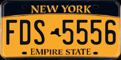 NY license plate FDS5556