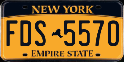 NY license plate FDS5570