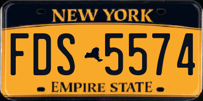 NY license plate FDS5574