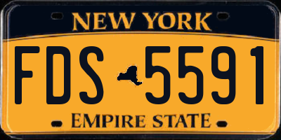 NY license plate FDS5591