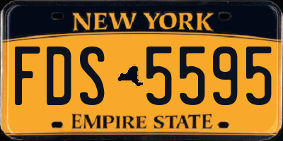 NY license plate FDS5595