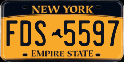 NY license plate FDS5597