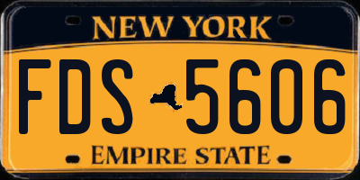 NY license plate FDS5606