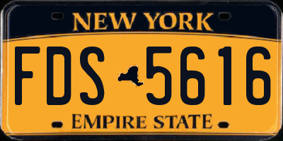 NY license plate FDS5616