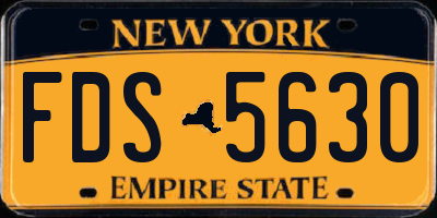 NY license plate FDS5630