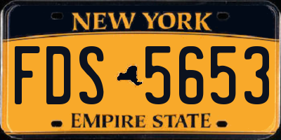 NY license plate FDS5653
