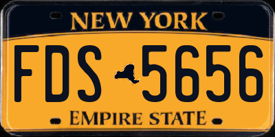 NY license plate FDS5656