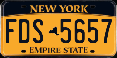 NY license plate FDS5657