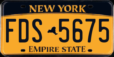 NY license plate FDS5675
