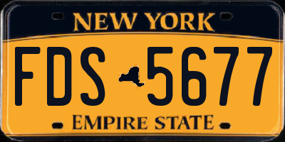 NY license plate FDS5677
