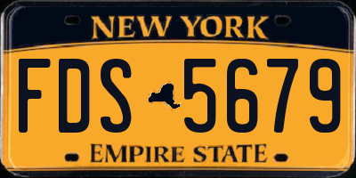 NY license plate FDS5679