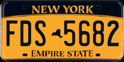 NY license plate FDS5682