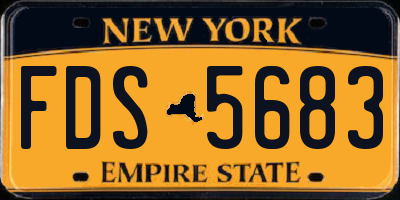 NY license plate FDS5683